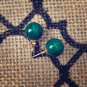 Green Malachite Earrings